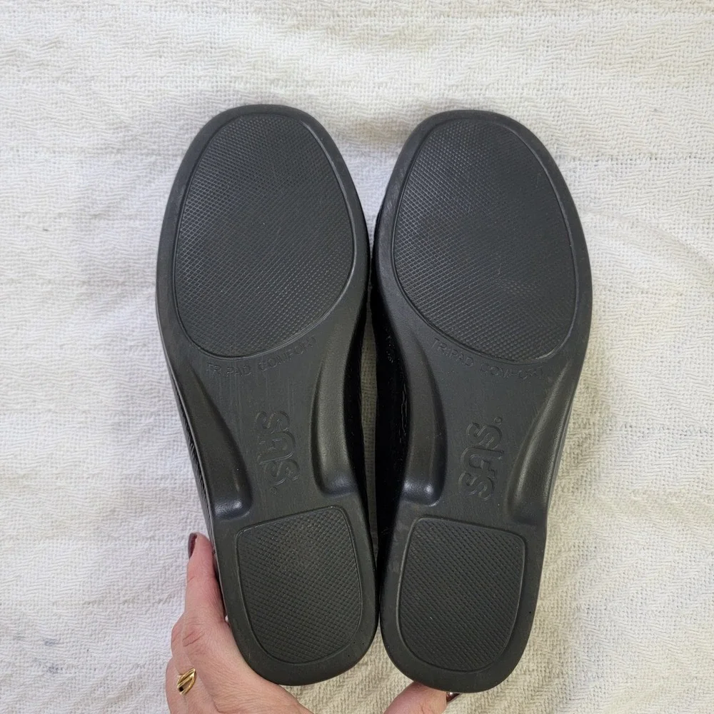 SAS Metro Comfort Bit Loafers Black Patent Leather Size 9 WW Mocassins‎ EUC